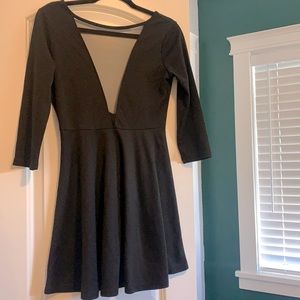 LBD w/mesh deep V front and open scoop back